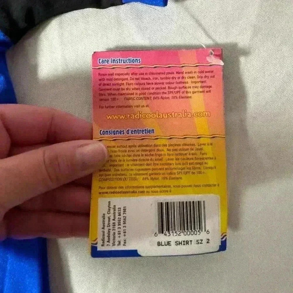 New with tags, boys size 2T swim shirt, #D159 - Picture 4 of 5